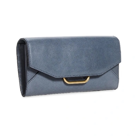 Isabel Marant Lesno Wallet in Grey Blue- BRAND NEW WITH TAGS AND BAG - Picture 1 of 1